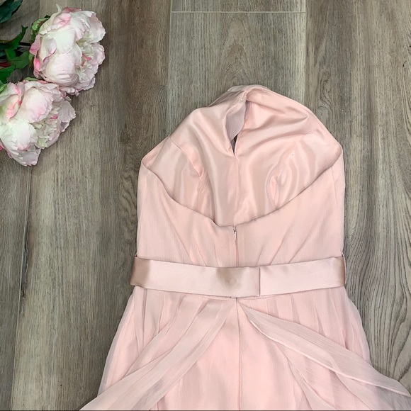 ✅ CLEARANCE White by Vera Wang Blush Halter Bridesmaids Dress - Picture 9 of 10